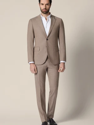Garnitur Jasnobrązowy Wełniany z Elastycznym Pasem Leganes Lancerto