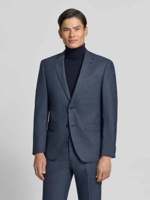 Garnitur krój slim fit z mieszanki żywej wełny HECHTER PARIS Granatowy