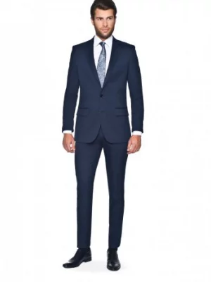 garnitur lammas 315 granatowy slim fit Recman