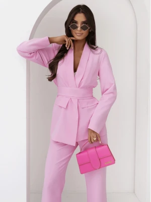 Garnitur marynarka i proste spodnie NIRALI - pudrowy róż  magmac 