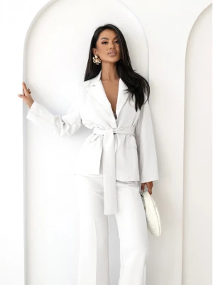 Garnitur marynarka i proste spodnie SENAY - biały  magmac 