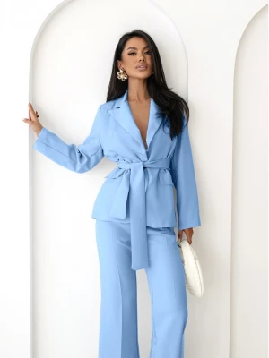 Garnitur marynarka i proste spodnie SENAY - błękitny  magmac 