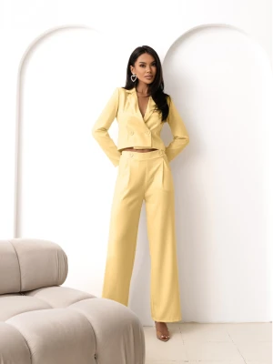 Garnitur marynarka i szerokie spodnie LUTTA - cytrynowy  magmac 