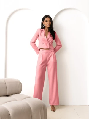 Garnitur marynarka i szerokie spodnie LUTTA - pudrowy róż  magmac 