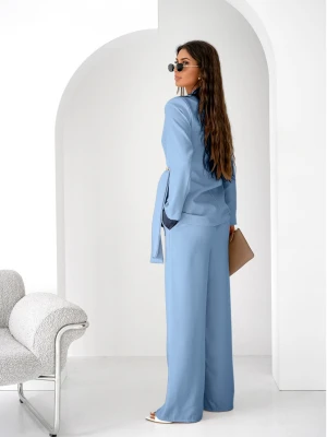 Garnitur marynarka i szerokie spodnie ORION - błękitny  magmac 