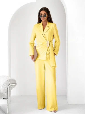 Garnitur marynarka i szerokie spodnie ORION - cytrynowy  magmac 