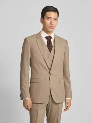 Garnitur o kroju slim fit z dodatkiem wełny model ‘Arti/Hesten242V1X’ Hugo Jasnobrązowy