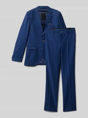 Garnitur o kroju slim fit z dodatkiem wiskozy G.O.L. Niebieski