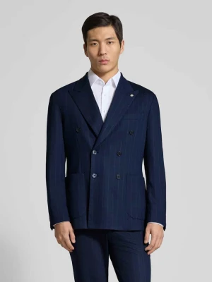 Garnitur o kroju slim fit z dwurzędową marynarką i spodniami z kantami Manuel Ritz