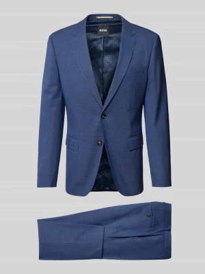 Garnitur o kroju slim fit z mieszanki żywej wełny model ‘H-HUGE-2Pcs-253’ Boss