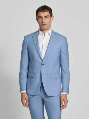 Garnitur o kroju slim fit z mieszanki żywej wełny z kołnierzem z połami HECHTER PARIS