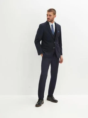 Garnitur Slim Fit (kompl. 4-częściowy): marynarka, spodnie, kamizelka, krawat bonprix