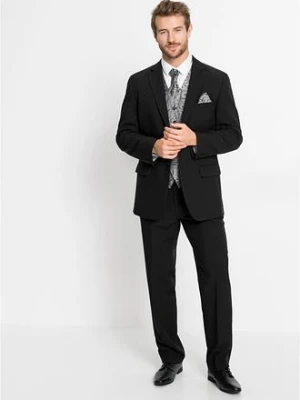 Garnitur ślubny z kamizelką i plastronem (5 części), regular fit bonprix