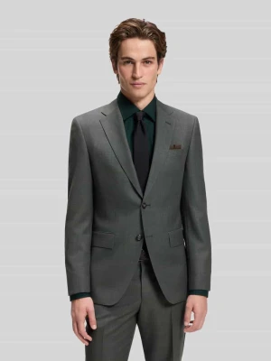 Garnitur w kroju slim fit z wełny z delikatnym tkanym wzorem Boss Zielony