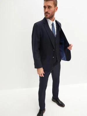 Garnitur z kamizelką i krawatem (4 części), slim fit bonprix