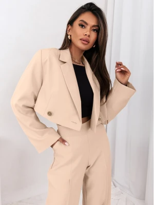 Garnitur z szerokimi spodniami HAJAM - beżowy  magmac 