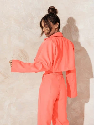 Garnitur z szerokimi spodniami HAJAM - brzoskwiniowy  magmac 