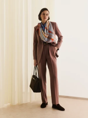 Garniturowe spodnie z wysokim stanem TARANKO