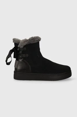 Garvalin buty zimowe zamszowe dziecięce kolor czarny