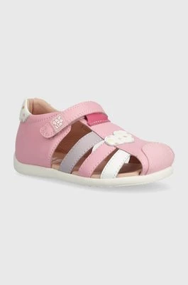 Garvalin sandały skórzane dziecięce kolor różowy