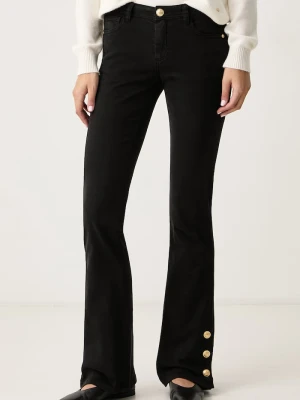 Gaudi jeansy flare damskie czarny