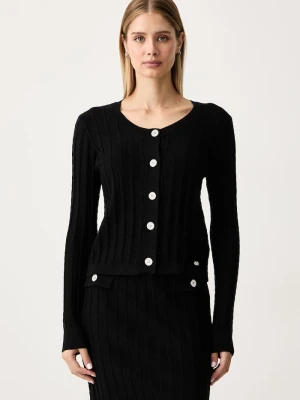 Gaudi kardigan damski z wiskozą czarny