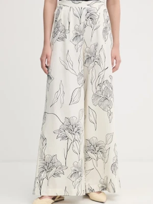 Gaudi spodnie palazzo damskie z lnem