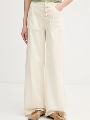 Gaudi spodnie wide leg damskie bawełniane