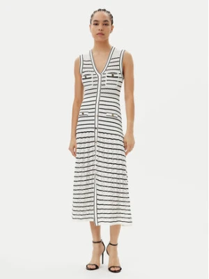 Gaudi Sukienka dzianinowa 511FD13006 Écru Regular Fit