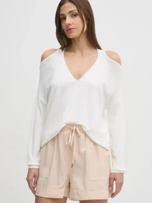Gaudi sweter damski kolor beżowy lekki 511BD53015