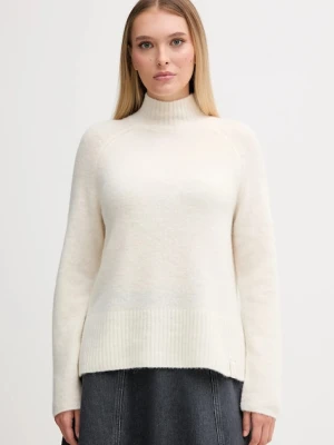 Gaudi sweter damski kolor beżowy z golfem 521FD53011