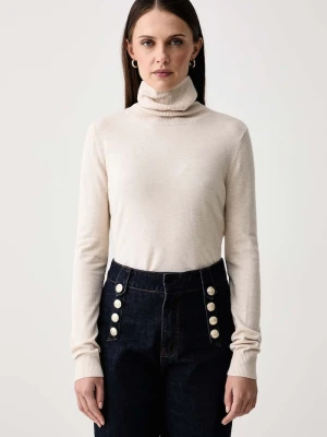 Gaudi sweter damski z wiskozą beżowy