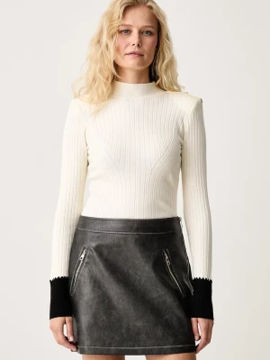 Gaudi sweter damski z wiskozą beżowy