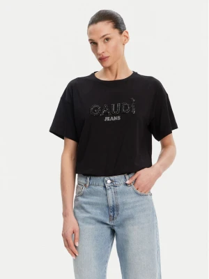 Gaudi T-Shirt 511BD64030 Czarny Regular Fit
