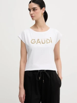 Gaudi t-shirt damski kolor biały 511BD64025