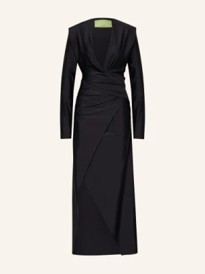 gauge81 Sukienka Carmen W Stylu Kopertowym schwarz