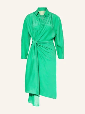 gauge81 Sukienka Kopertowa Miya Z Jedwabiu, Z Rękawami 3/4 gruen