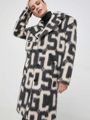 GCDS płaszcz z domieszką wełny