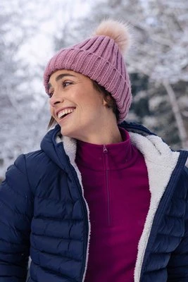 Geneva damska czapka z podszewką Sherpa - Pink Mountain Warehouse
