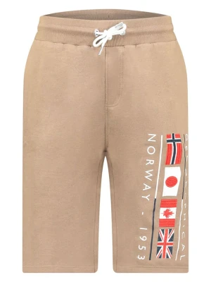 Geographical Norway Bermudy dresowe "Paurant" w kolorze beżowym rozmiar: XL