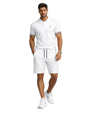 Geographical Norway Bermudy dresowe "Poliar" w kolorze białym rozmiar: XL