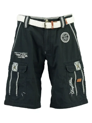 Geographical Norway Bermudy "Paillette" w kolorze granatowym rozmiar: S