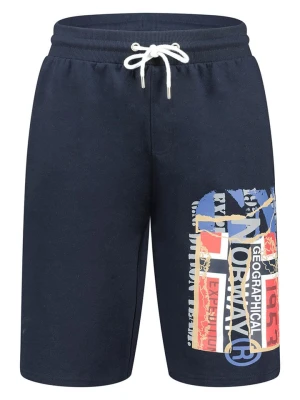 Geographical Norway Bermudy "Paytorn" w kolorze granatowym rozmiar: M