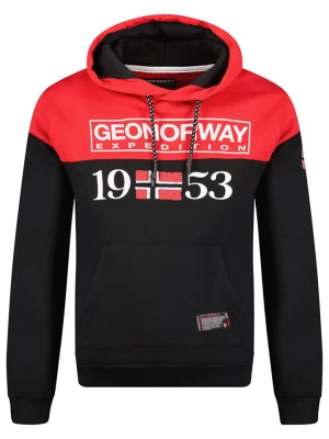 Geographical Norway Bluza "Greg" w kolorze czarno-czerwonym rozmiar: S