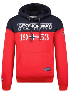 Geographical Norway Bluza "Greg" w kolorze czerwono-granatowym rozmiar: S