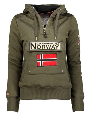 Geographical Norway Bluza "Gymclass" w kolorze khaki rozmiar: L