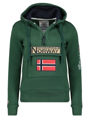 Geographical Norway Bluza "Gymclass" w kolorze zielonym rozmiar: M