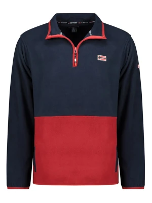Geographical Norway Bluza polarowa "Touki" w kolorze granatowo-czerwonym rozmiar: XL