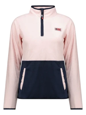 Geographical Norway Bluza polarowa "Touki" w kolorze jasnoróżowo-granatowym rozmiar: S