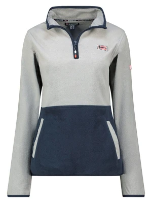 Geographical Norway Bluza polarowa "Touki" w kolorze jasnoszaro-granatowym rozmiar: L